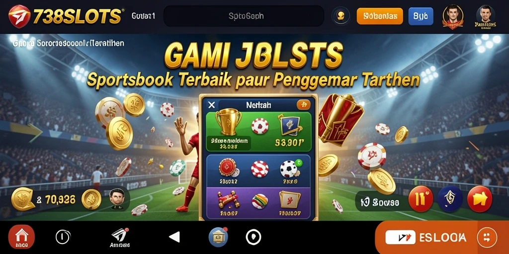 Tampilan gameplay menarik dari aplikasi Sportsbook 738SLOTS dengan berbagai pilihan taruhan.