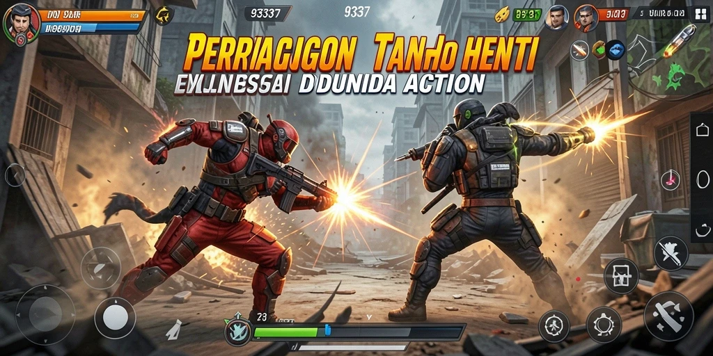 Gameplay mendebarkan dalam 93337 dengan aksi yang intens.