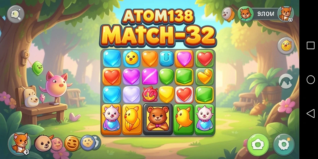 Tampilkan gameplay mendebarkan ATOM138 di level Match-3