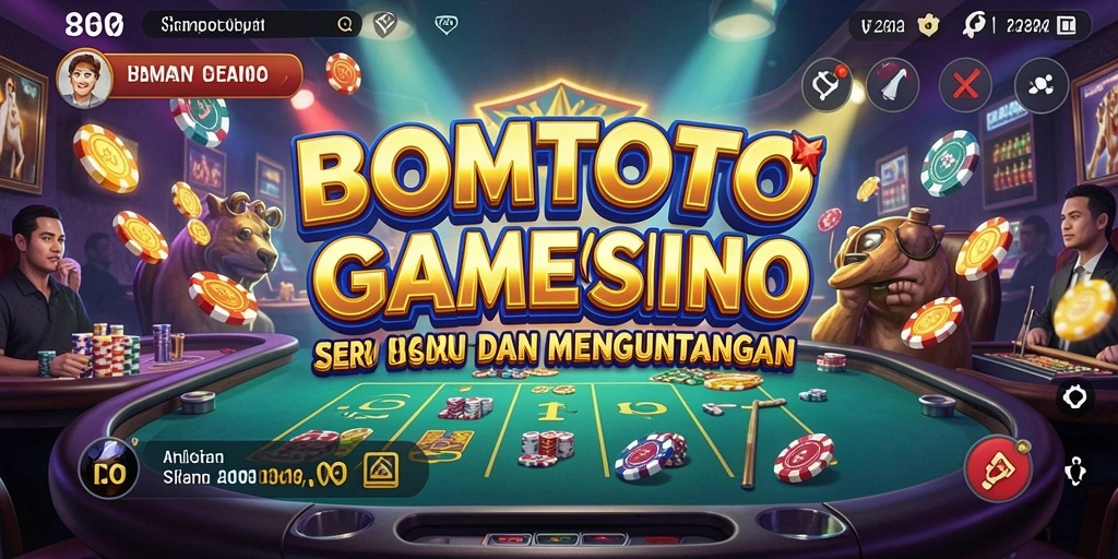 Gameplay seru dan interaktif di BOMTOTO dengan tema kasino.