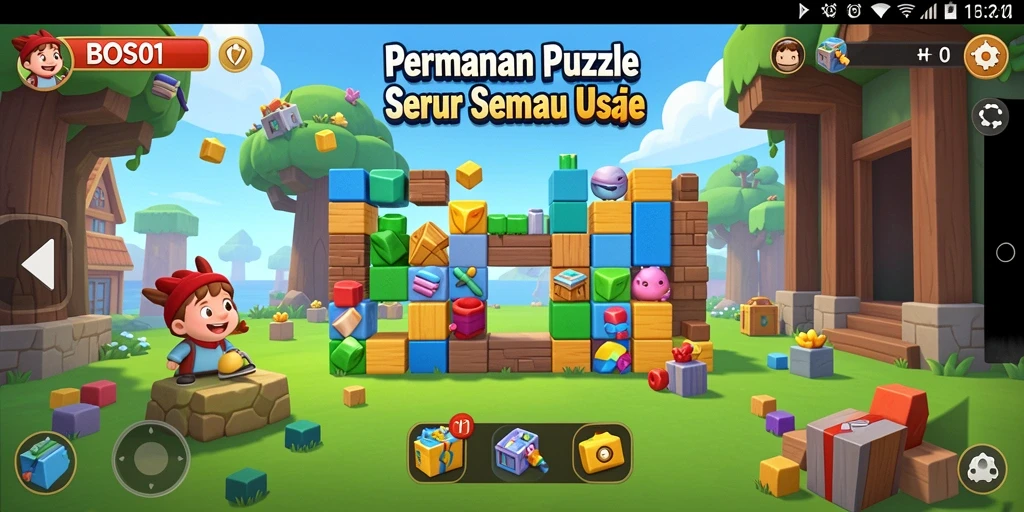 Tangkapan layar gameplay Puzzle yang menantang di BOS01.