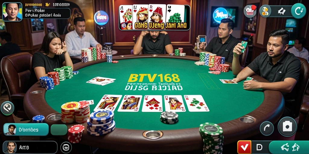 Tampilan gameplay poker yang seru di BTV168.