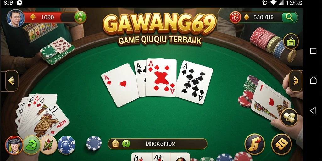 Tampilan gameplay seru dari GAWANG69 saat bermain QiuQiu.