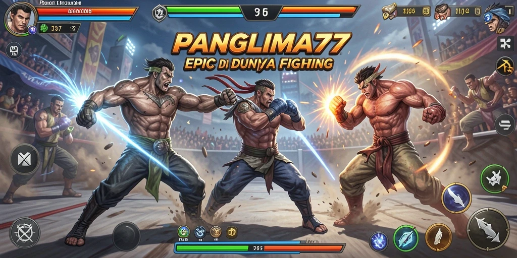 Screenshot menampilkan aksi pertarungan seru di PANGLIMA77.