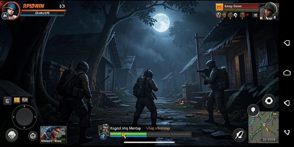 Tangkapan layar utama RPIDWIN menampilkan suasana mencekam dan gameplay yang seram.