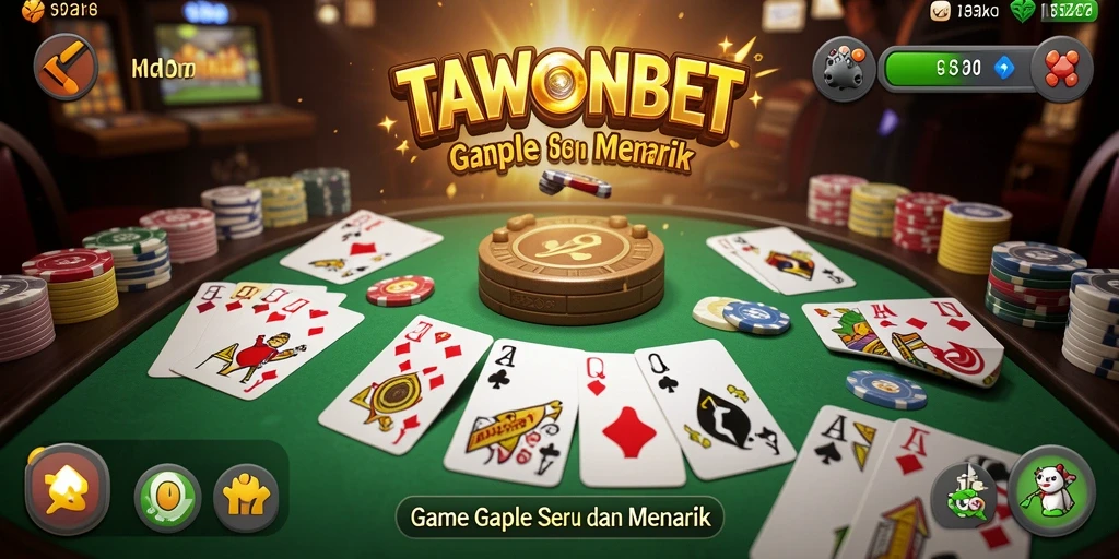 Gameplay seru TAWONBET saat bermain Gaple online.