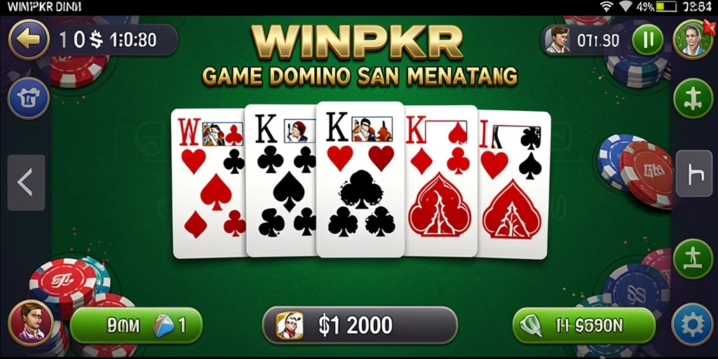 Tangkapan layar gameplay seru dari WINPKR.
